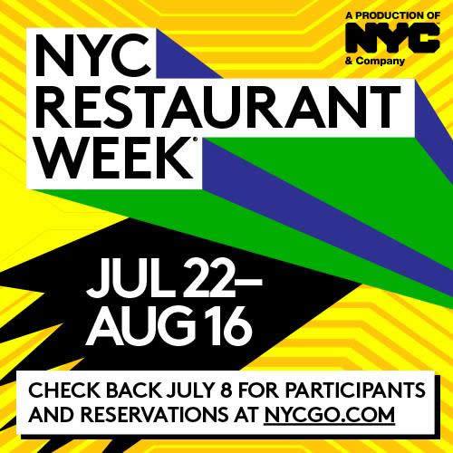 NYC & Company anuncia datas para Restaurant Week® Verão 2013